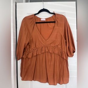 Pink Lily Peplum Top